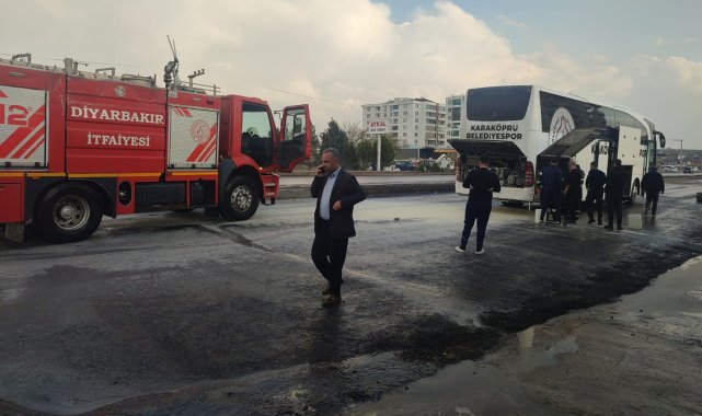 Karaköprü Belediyespor Takım otobüsü alev aldı – Yaşam