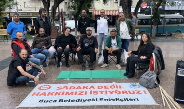 Buca Belediyesi’nde çalışan işçilerden oturma eylemi – Gündem