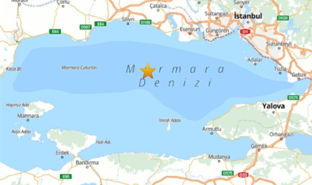 Marmara Denizi'nde deprem